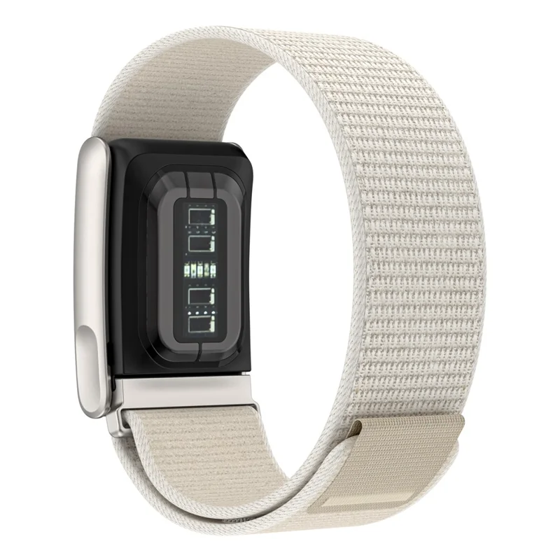 For WHOOP 5.0 LIFE MG Breathable Nylon Loop Band Magic Tape Adjustable Sports Watch Strap - Starlight