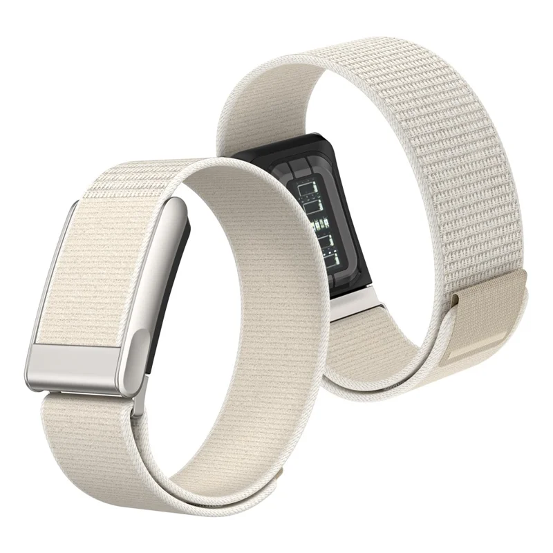 For WHOOP 5.0 LIFE MG Breathable Nylon Loop Band Magic Tape Adjustable Sports Watch Strap - Starlight