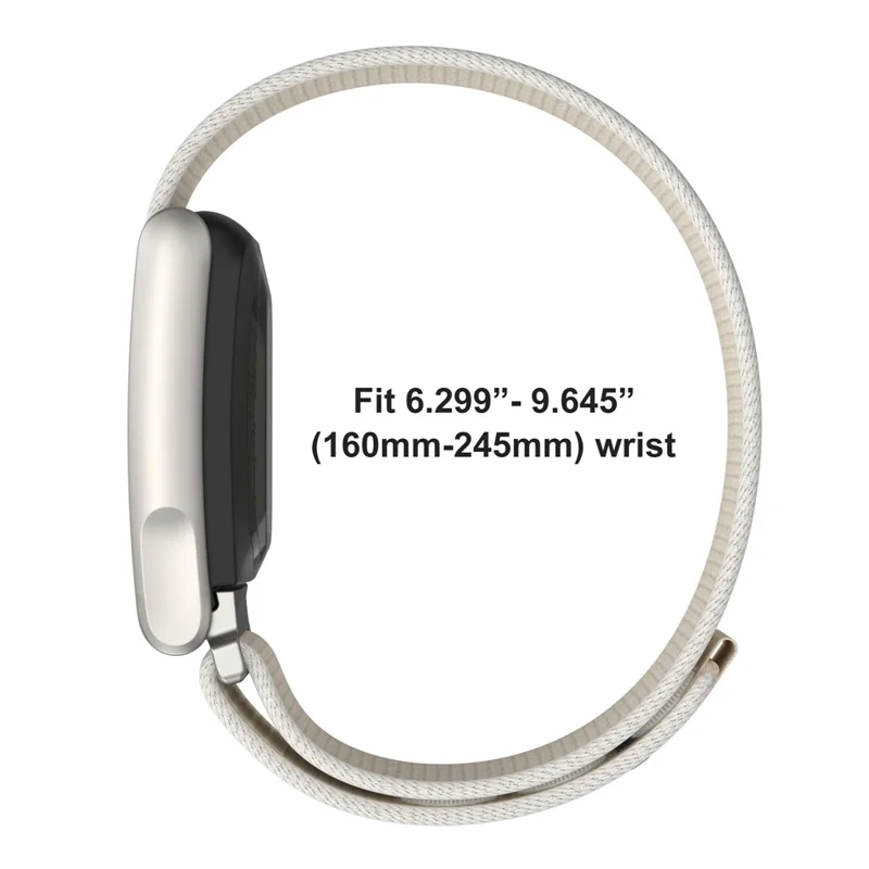 For WHOOP 5.0 LIFE MG Breathable Nylon Loop Band Magic Tape Adjustable Sports Watch Strap - Starlight