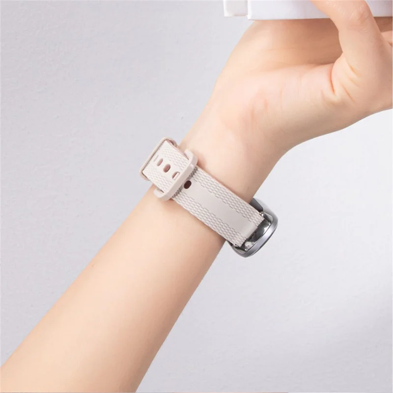 Silicone Strap for Xiaomi Smart Band 10 / 9 / 8 Watch Band Linear Texture Sport Wristband - Orange+Black