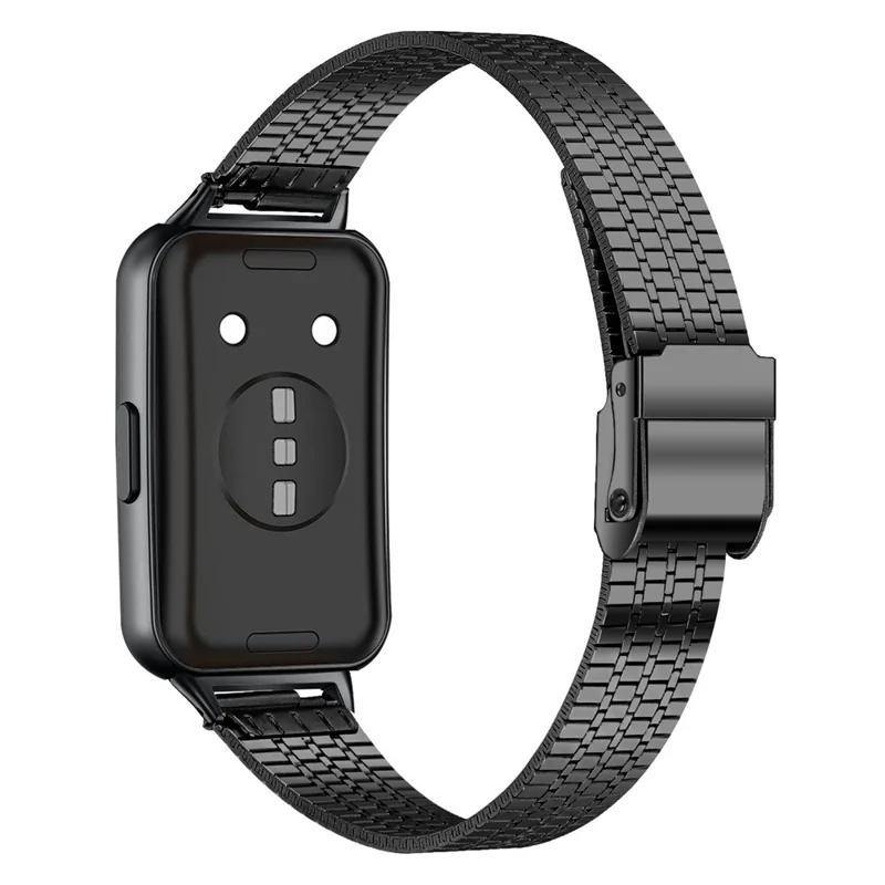 Ремешок для часов Huawei Band 11 Pro NFC / 11 NFC / 11 Pro / 11, 7-ми бусинный, электролитически покрытый нержавеющей сталью, черный