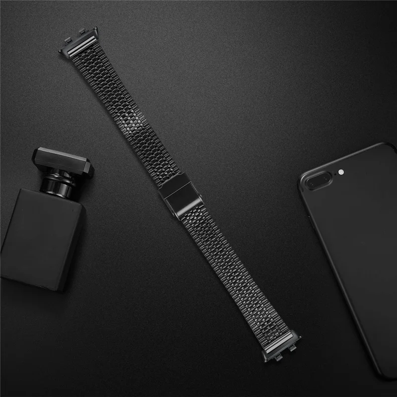 Ремешок для часов Huawei Band 11 Pro NFC / 11 NFC / 11 Pro / 11, 7-ми бусинный, электролитически покрытый нержавеющей сталью, черный