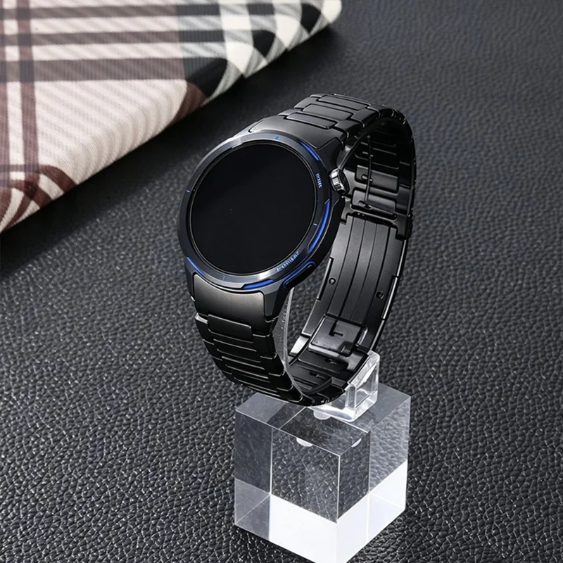 Für Huawei Watch GT Runner 2 Titanlegierung Armband Verstellbares Metallarmband Ersatz - Schwarz