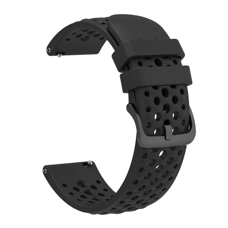 For Huami Amazfit Active Max Breathable Silicone Sports Watch Strap with Watch Case - Black