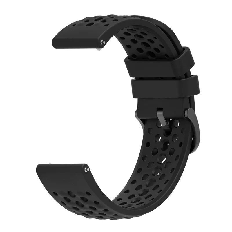 For Huami Amazfit Active Max Breathable Silicone Sports Watch Strap with Watch Case - Black