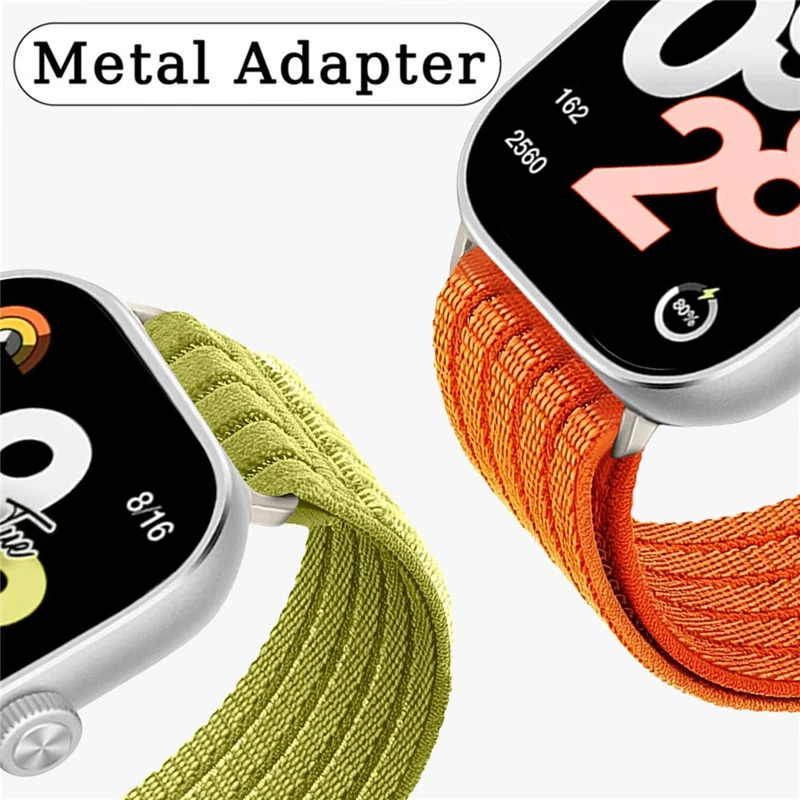 Strap for Xiaomi Smart Band 10 Pro / 9 Pro / 8 Pro / Redmi Watch 6 / 5 / 4 Nylon Breathable Woven Band Replacement Wristband - Orange