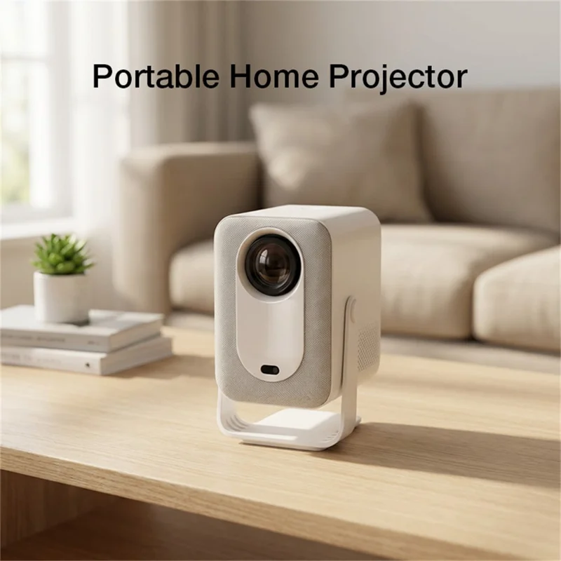 IMC600 Mini Portable Projector 6000mAh Battery 1+8GB Storage 720P HD WiFi 6 Android 14 Auto Focus Home Theater Projector - EU Plug