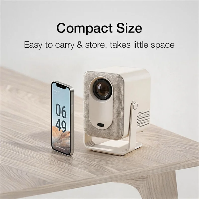 IMC600 Mini Portable Projector 1+8GB Storage 720P HD WiFi 6 Android 14 Auto Focus Home Theater Projector - EU Plug