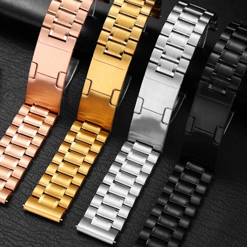 For Samsung Galaxy Watch 46mm Metal Strap Quick Release Five-Bead Stainless Steel Watch Band - Silver