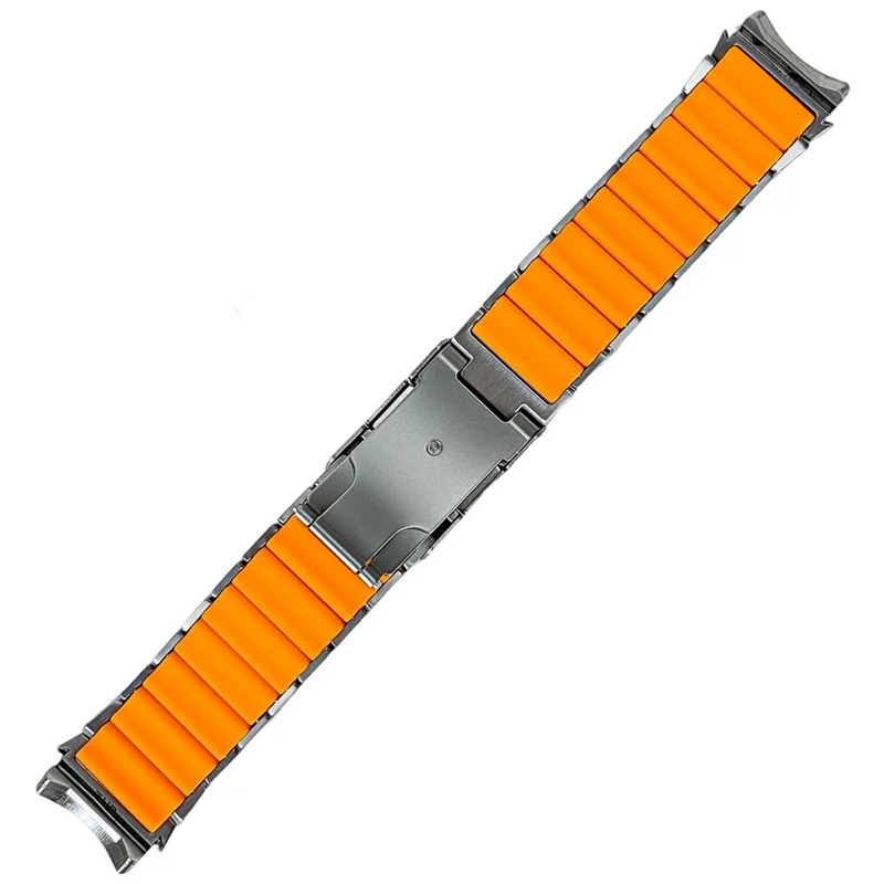 For Huawei Watch GT Runner 2 Metal Strap 22mm Titanium Alloy Watch Band with Turtle Shell Buckle - Silver