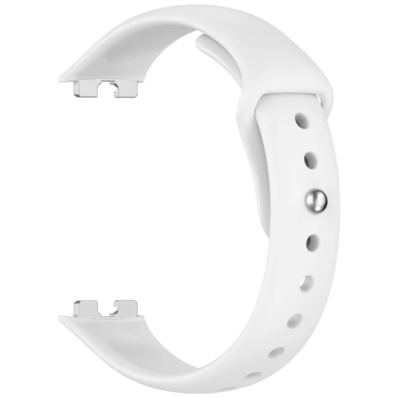 Smart Watch Band for Huawei Band 10 / 9 / 8 Reverse Buckle Silicone Strap - White