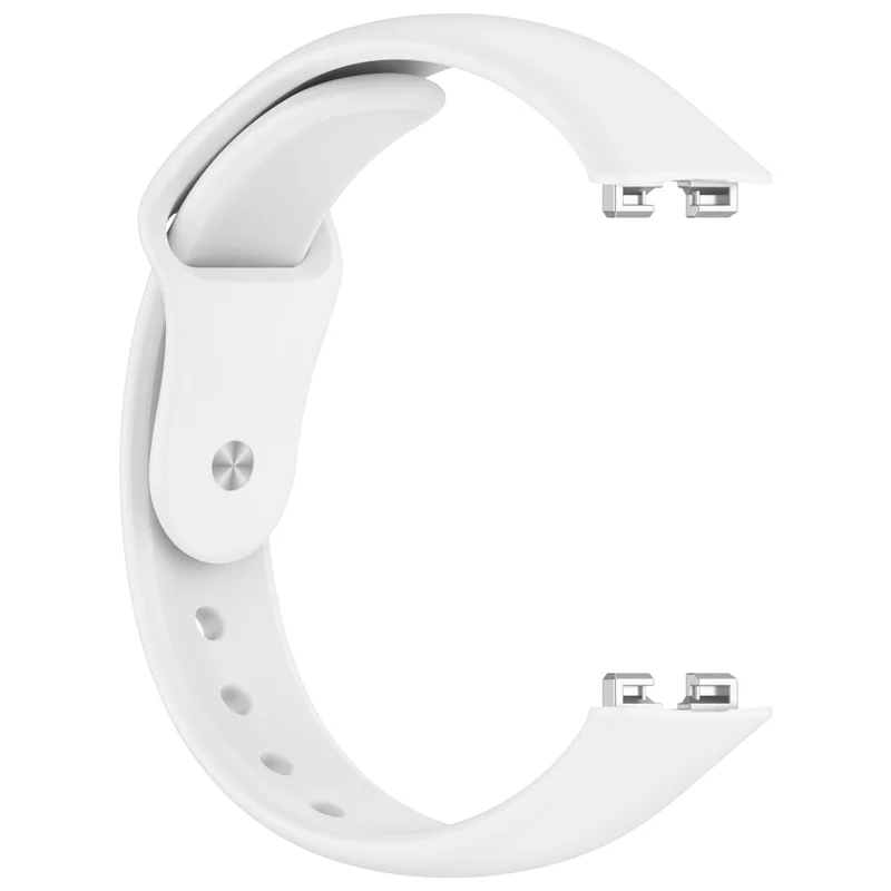 Smart Watch Band for Huawei Band 10 / 9 / 8 Reverse Buckle Silicone Strap - White