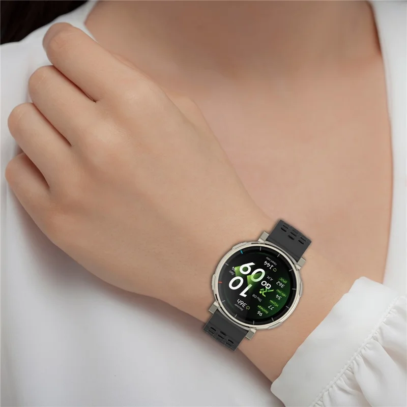 20 mm Silikonarmband für Huami Amazfit Cheetah 2 Pro / Active 3 Premium / Active 2 atmungsaktives Armband – Dunkelgrün