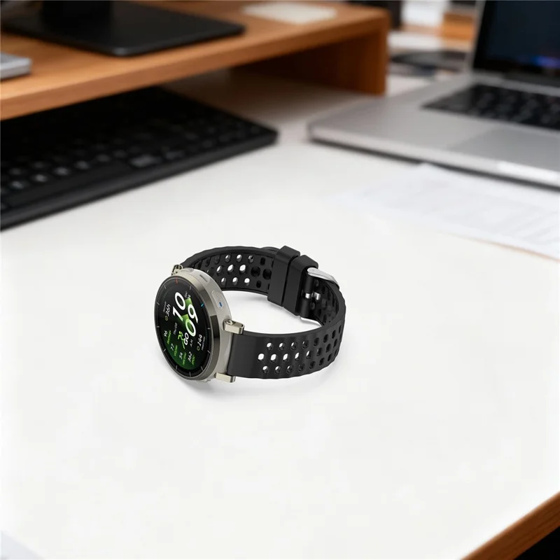 20 mm Silikonarmband für Huami Amazfit Cheetah 2 Pro / Active 3 Premium / Active 2 atmungsaktives Armband – Dunkelgrün