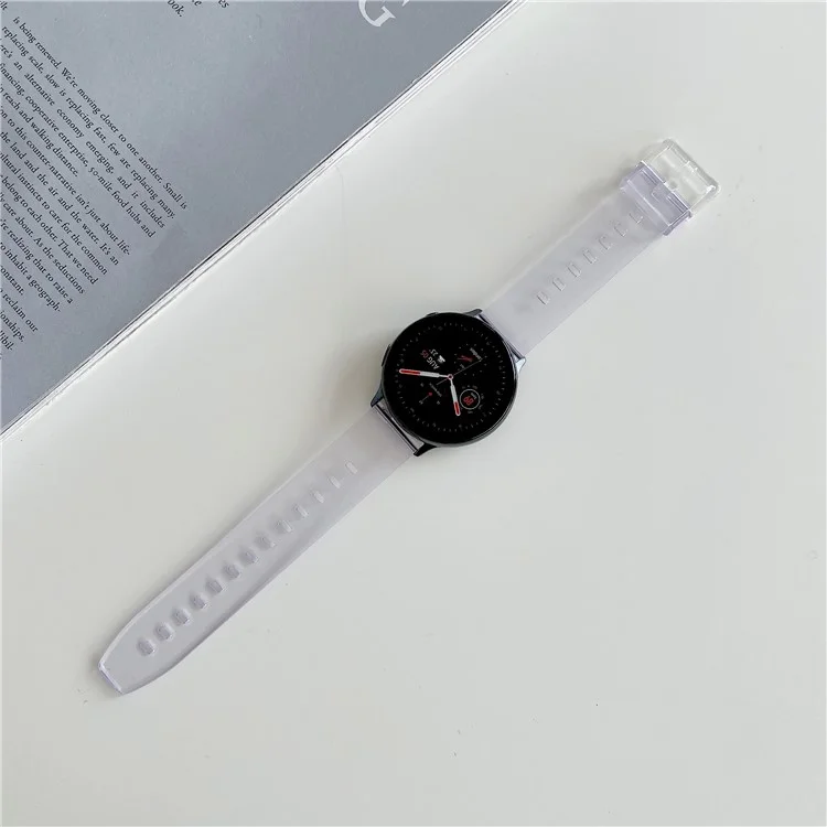 Farbwechselndes, einstellbares, weiches TPU-Smartwatch-Armband, Ersatzarmband 22 mm für Samsung Gear S3 Classic/Frontier/Galaxy Watch3 45 mm - Lila