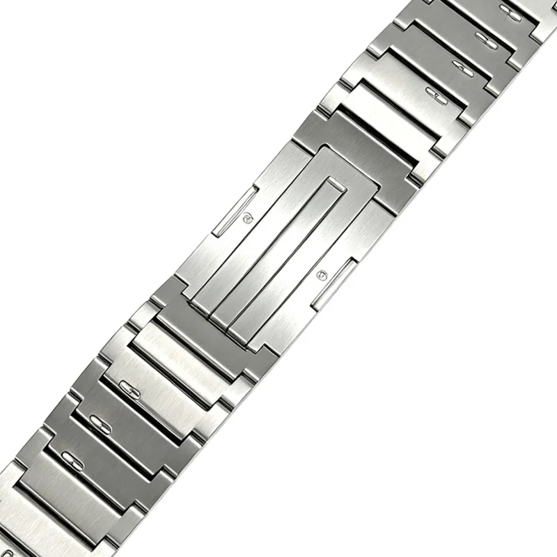 For Huawei Watch GT Runner 2 Titanium Alloy Watch Band Adjustable Bamboo Link Metal Strap - Silver