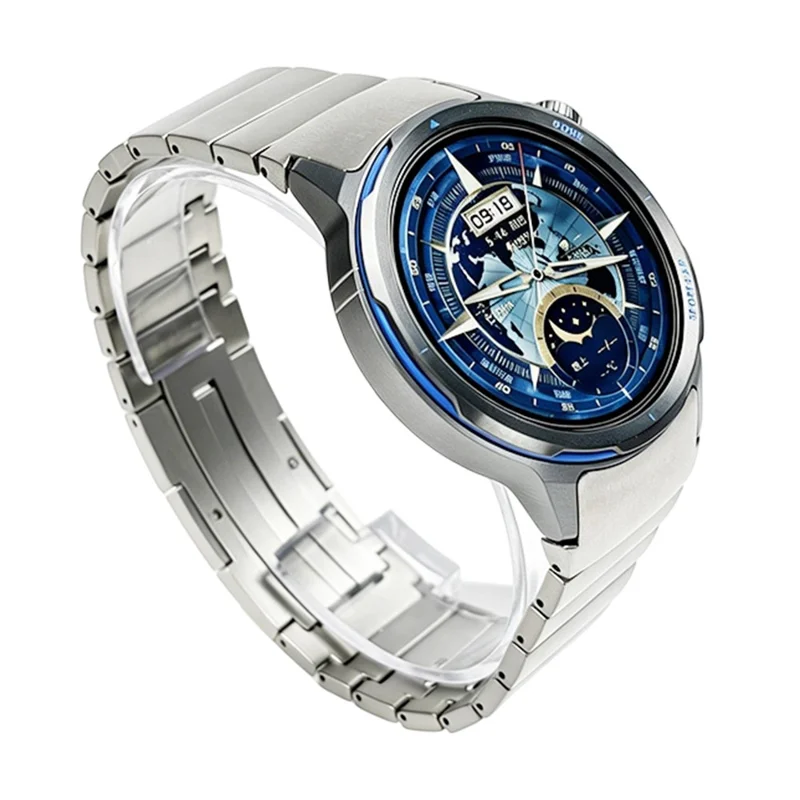 For Huawei Watch GT Runner 2 Titanium Alloy Watch Band Adjustable Bamboo Link Metal Strap - Silver