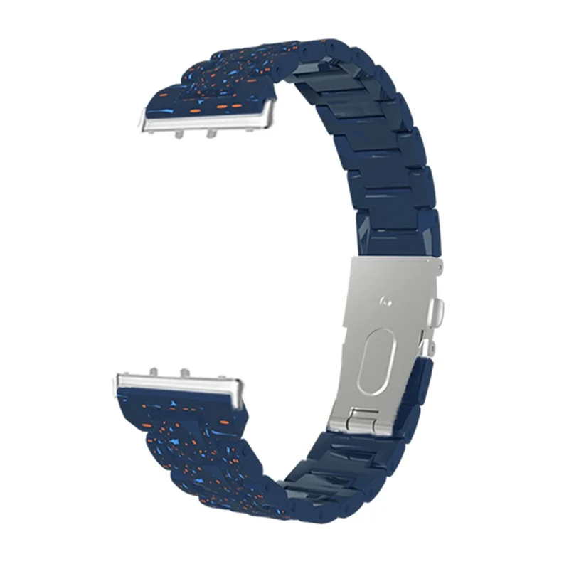 For Samsung Galaxy Fit3 Watch Band Splash Ink Pattern Hard PC Replacement Strap - Blue