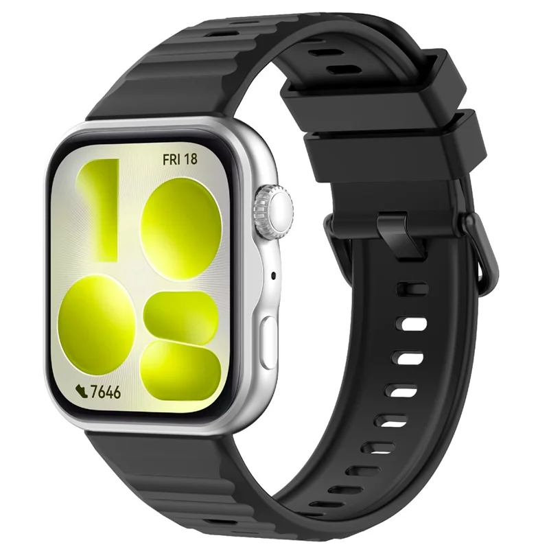 Silicone Strap for Huawei Watch Fit 5 Pro / Fit 5 / Fit 4 Breathable Sport Watch Band - Black