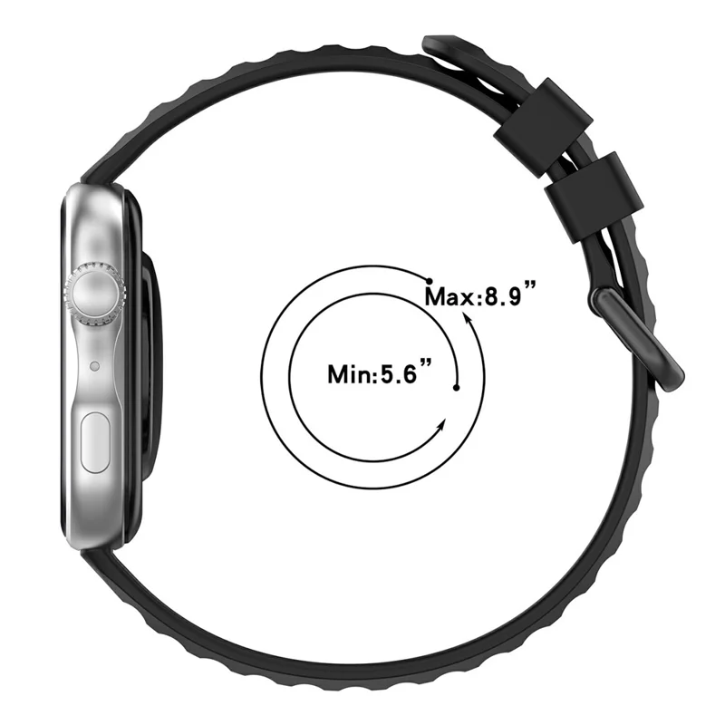 Silicone Strap for Huawei Watch Fit 5 Pro / Fit 5 / Fit 4 Breathable Sport Watch Band - Black