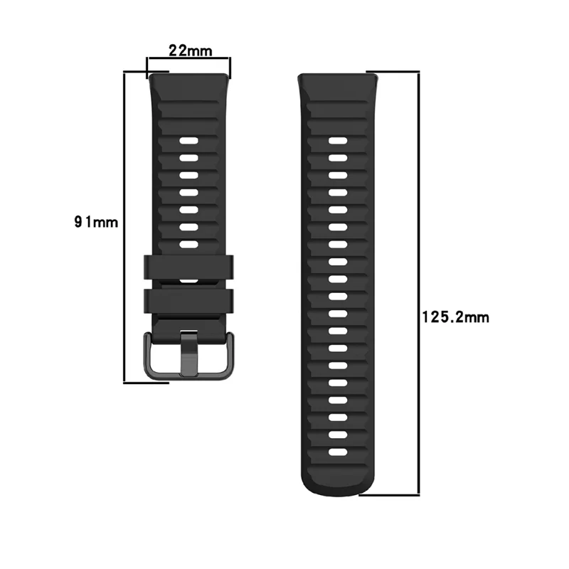 Silicone Strap for Huawei Watch Fit 5 Pro / Fit 5 / Fit 4 Breathable Sport Watch Band - Black
