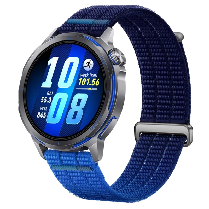 For Huawei Watch GT Runner 2 Nylon Strap 22mm Breathable Gradient Sports Band - Blue
