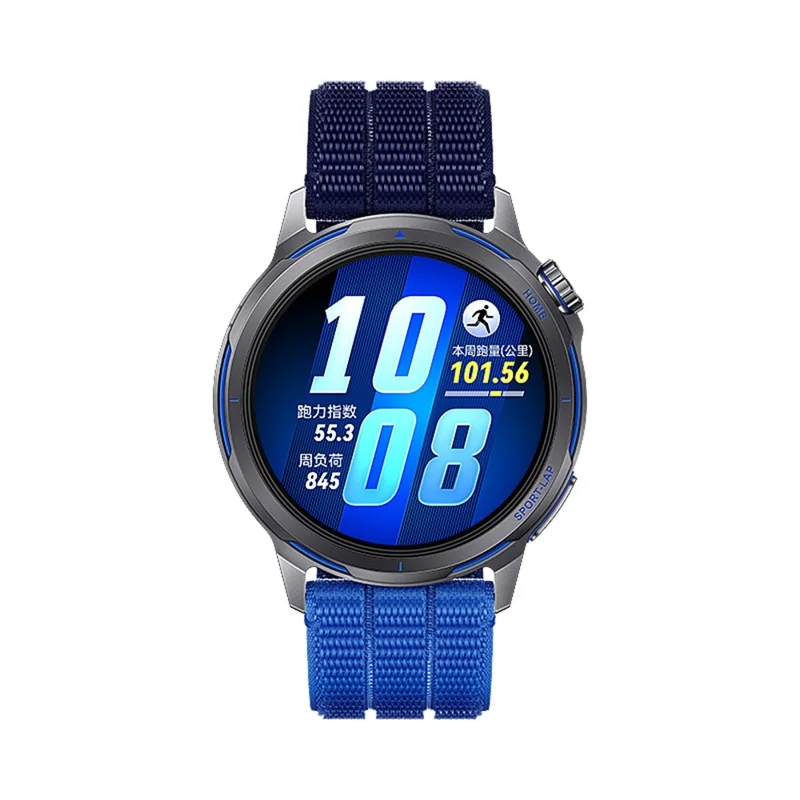 For Huawei Watch GT Runner 2 Nylon Strap 22mm Breathable Gradient Sports Band - Blue