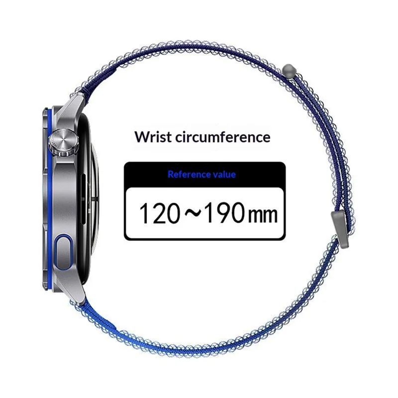 For Huawei Watch GT Runner 2 Nylon Strap 22mm Breathable Gradient Sports Band - Blue