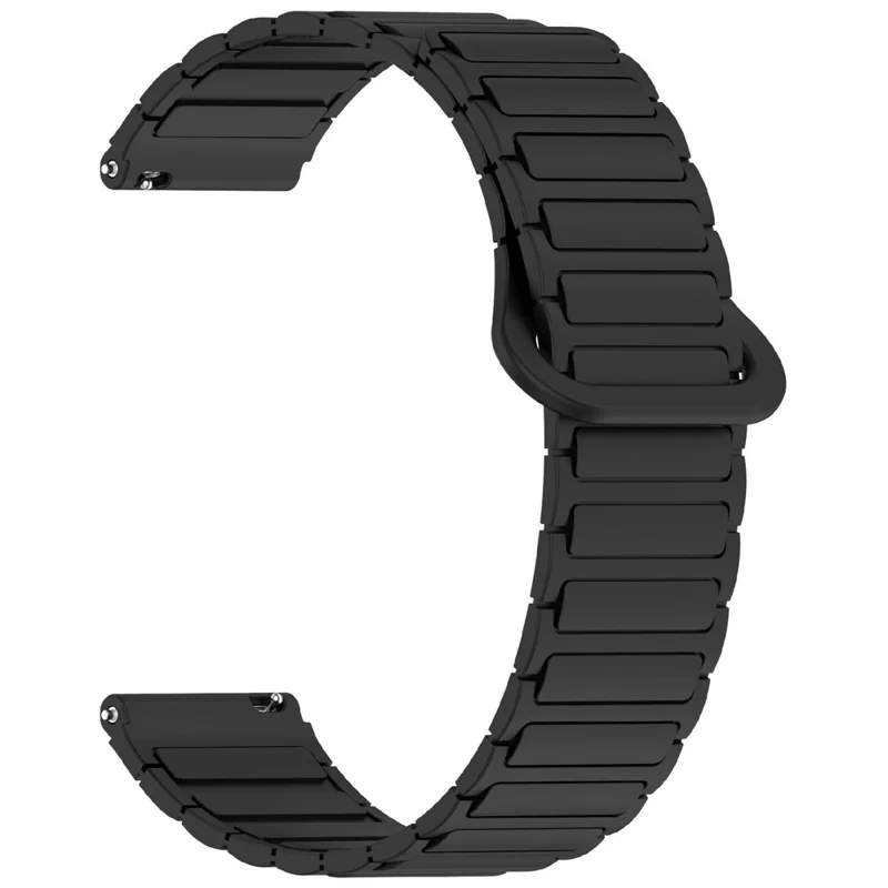 Silicone Strap for Garmin Forerunner 170 / 165 / 245 / 645 , 20mm Magnetic Sport Watch Band Replacement Wristband - Black