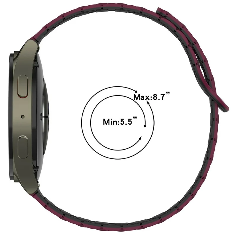 Silicone Strap for Garmin Forerunner 170 / 165 / 245 / 645 , 20mm Magnetic Sport Watch Band Replacement Wristband - Black