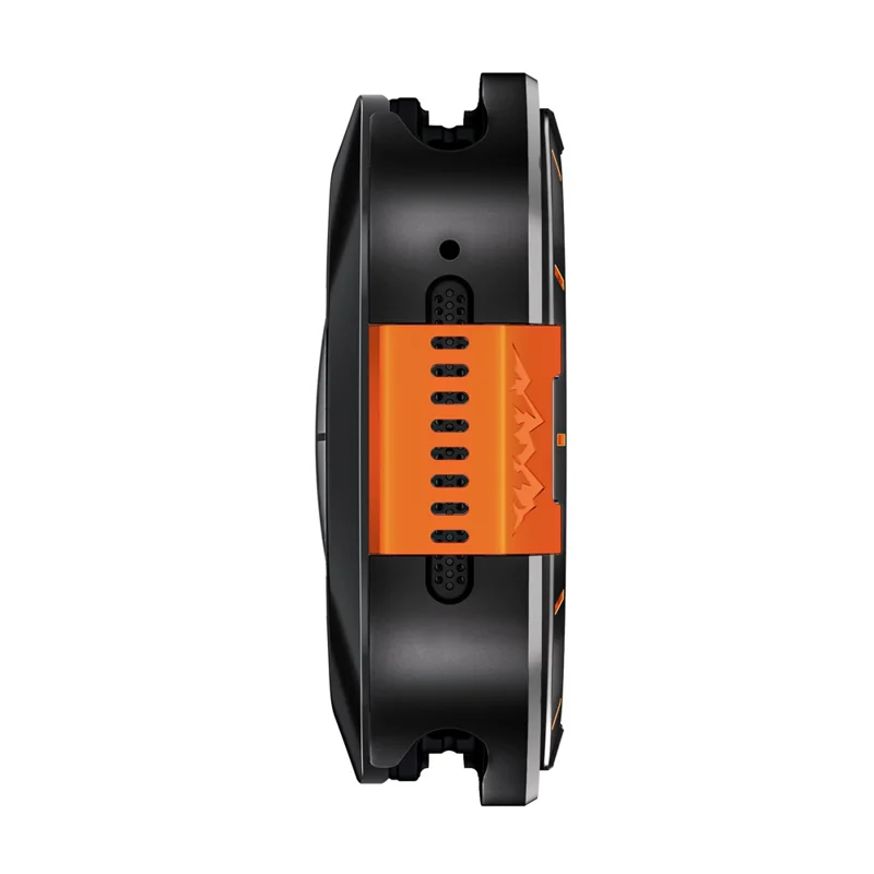 For Samsung Galaxy Watch8 44mm Metal Case Zinc Alloy + PC Protective Watch Frame - Black / Orange