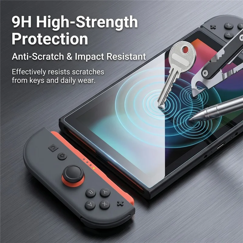 Til Nintendo Switch 2 Skærmværn Ultra Clear Hærdet Glasfilm med støvfri installationsværktøj - Gennemsigtig