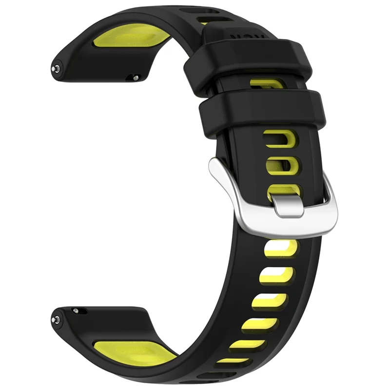20mm Strap for Garmin Forerunner 170 / Approach S50 / vivoactive 5 Dual Color Silicone Sports Band Replacement Wristband - Black+Lime