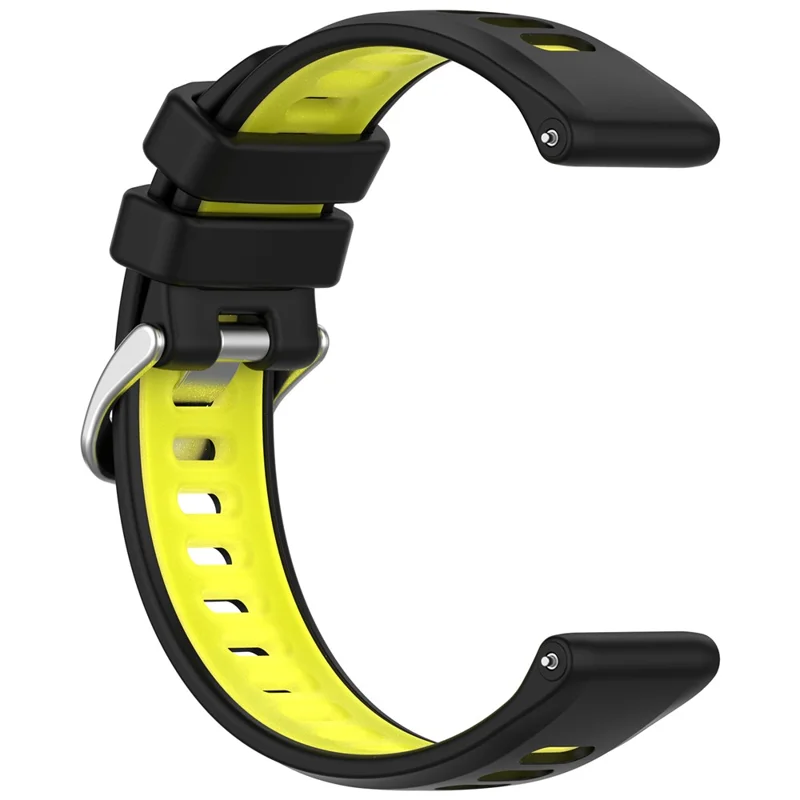 20mm Strap for Garmin Forerunner 170 / Approach S50 / vivoactive 5 Dual Color Silicone Sports Band Replacement Wristband - Black+Lime