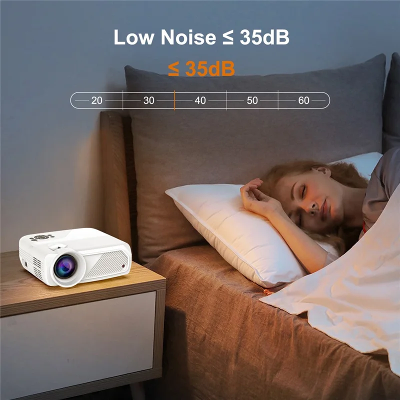 H96 Max PJ-X6 Android 11 Smart Projector 1080P Native 280 ANSI WiFi 6 Bluetooth-compatible 5.4 Home Theater System - EU Plug