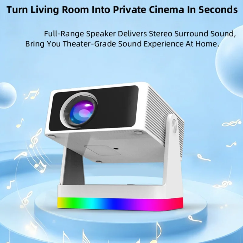 Y8S PRO X3 Smart Projector 720P HD 180 ANSI Mini Portable WiFi Bluetooth-compatible Home Theater System - EU Plug