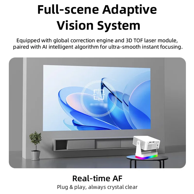 Y8S PRO X3 Smart Projector 720P HD 180 ANSI Mini Portable WiFi Bluetooth-compatible Home Theater System - EU Plug