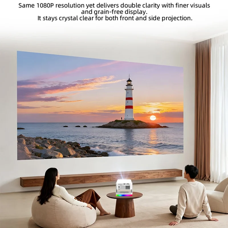 Y8S PRO X3 Smart Projector 720P HD 180 ANSI Mini Portable WiFi Bluetooth-compatible Home Theater System - EU Plug