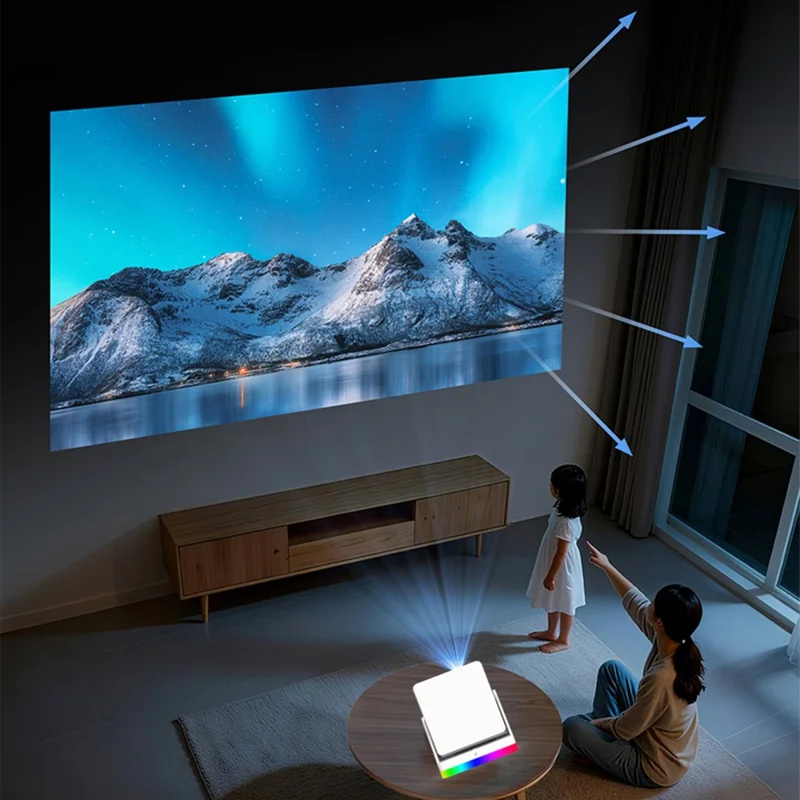 Y8S PRO X3 Smart Projector 720P HD 180 ANSI Mini Portable WiFi Bluetooth-compatible Home Theater System - EU Plug