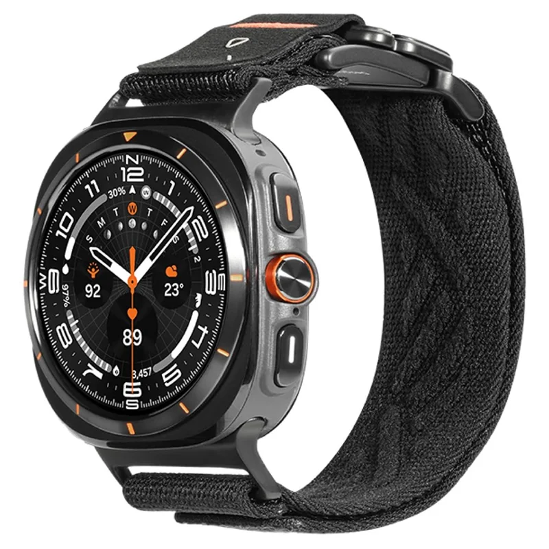 AULUMU CS03 Para Samsung Galaxy Watch Ultra (2025) 47mm / Ultra 47mm Correa de Liberación Rápida con Cierre Magnético de Microfibra - Negro