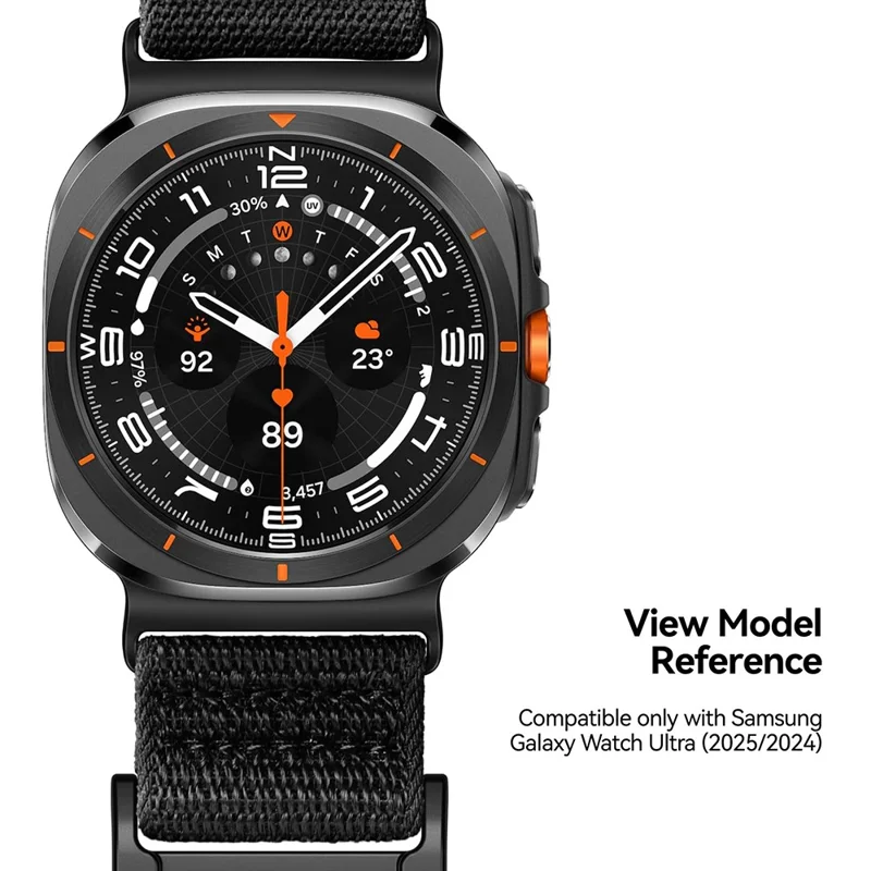 AULUMU CS03 Para Samsung Galaxy Watch Ultra (2025) 47mm / Ultra 47mm Correa de Liberación Rápida con Cierre Magnético de Microfibra - Negro