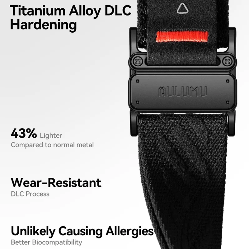 AULUMU CS03 Para Samsung Galaxy Watch Ultra (2025) 47mm / Ultra 47mm Correa de Liberación Rápida con Cierre Magnético de Microfibra - Negro