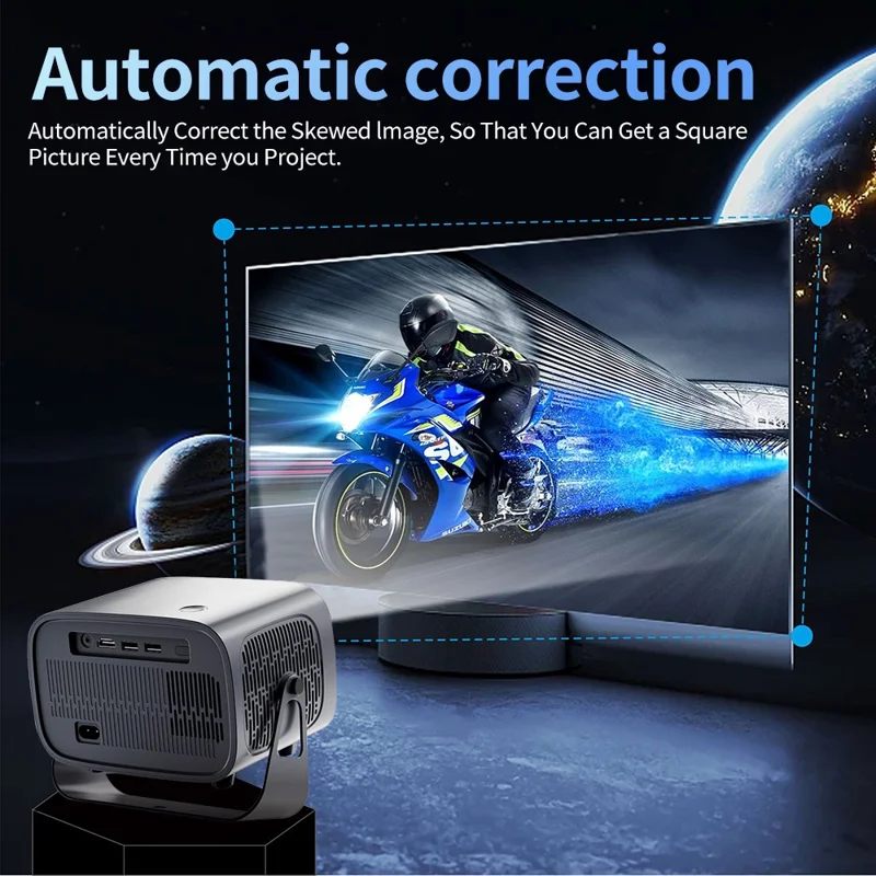 A10 PLUS Projecteur Portable Intelligent 720P Native Décodeur 4K Android 11 WiFi 200 Lumens ANSI Home Cinéma - Noir / Prise UE