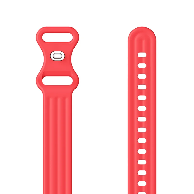 Correa de silicona talla S para Google Fitbit Air, hebilla mariposa, correa deportiva resistente al sudor - Rojo