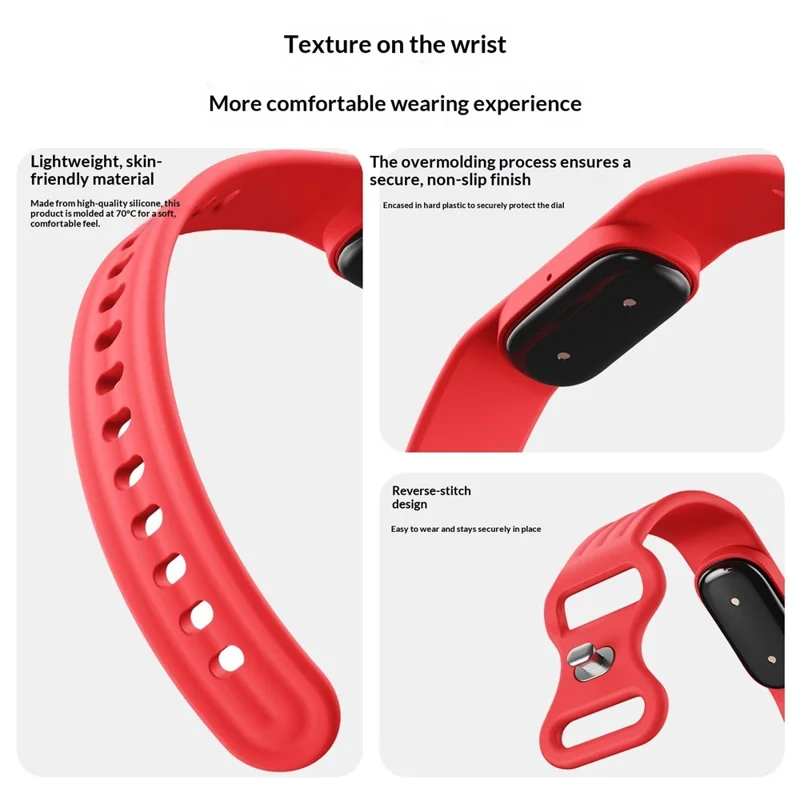 Correa de silicona talla S para Google Fitbit Air, hebilla mariposa, correa deportiva resistente al sudor - Rojo