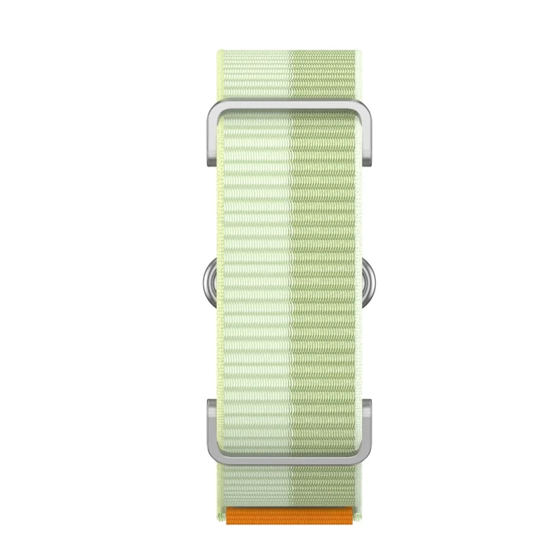 Banda de Nailon Ajustable para Google Fitbit Air, Correa de Repuesto con Cierre de Velcro y Funda Protectora de Metal - Verde Menta