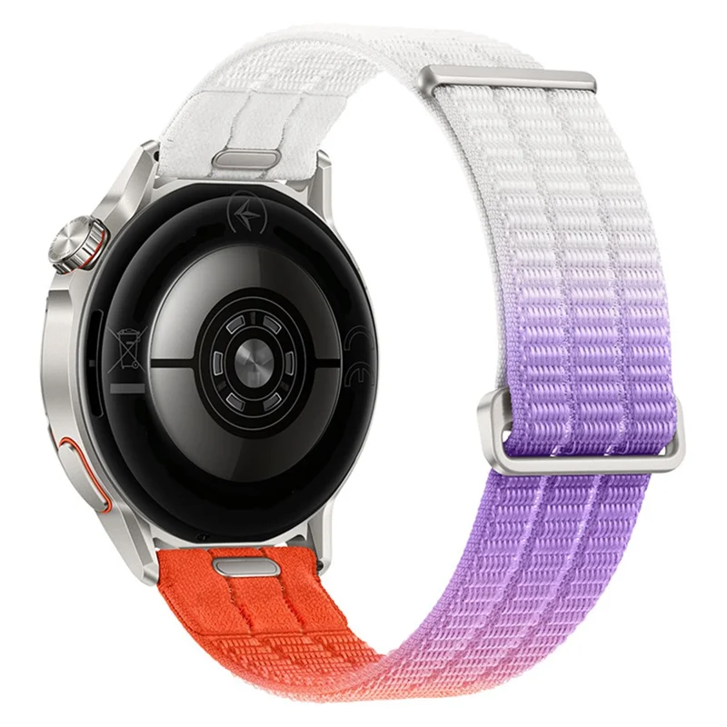 Für Huawei Watch GT 3 Pro 43mm Armband Klettverschluss Schnellverschluss 20mm Nylon Loop atmungsaktives Armband - Morgentau Orange