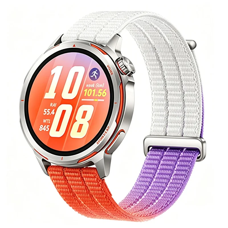Für Huawei Watch GT 3 Pro 43mm Armband Klettverschluss Schnellverschluss 20mm Nylon Loop atmungsaktives Armband - Morgentau Orange