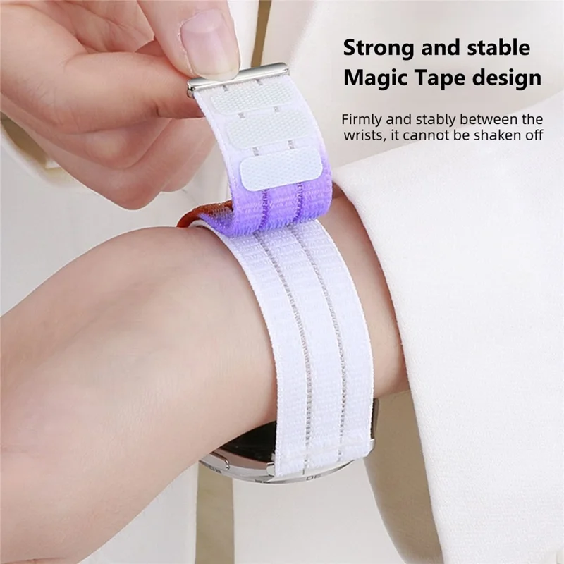 Für Huawei Watch GT 3 Pro 43mm Armband Klettverschluss Schnellverschluss 20mm Nylon Loop atmungsaktives Armband - Morgentau Orange