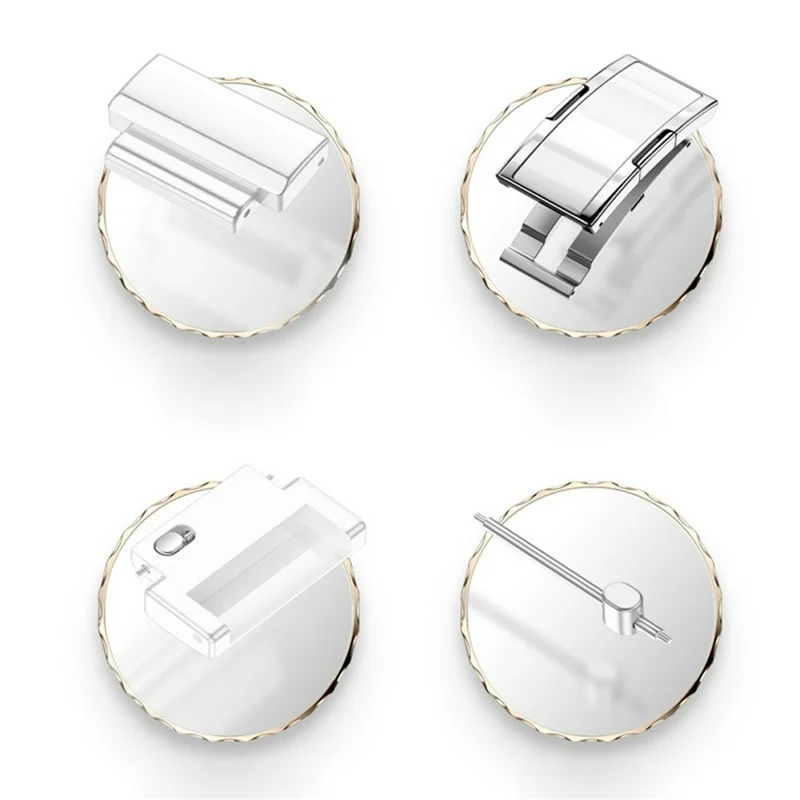 18mm Ceramic-like Watch Band for Huawei Watch GT 6 41mm / GT 5 41mm / GT 4 41mm One Bead Adjustable Strap - White